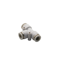 Connecteur pneumatique en T de type PE E 6 mm, raccords rapides en plastique, types de raccords pour tuyaux d'air