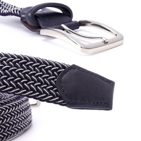 Ceinture en cuir élastique tressée grande taille avec boucle en alliage 140cm-160cm, sangle fine en toile