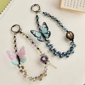 2025 Manufacturer New Personalized Bag Temperament Women's Accessories Wholesale Crystal Butterfly Buckle Phone <b>Chain</b> - Product Image 2
