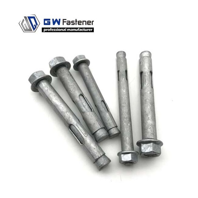 GW Carbon Steel Galvanized High Capacity Sleeve Anchor Dynabolt with Hex Head-ANSI/DIN Standards