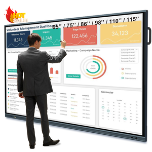 Tableau blanc <span class=keywords><strong>interactif</strong></span> 4K UHD de 55 pouces, écran tactile intelligent à 40 points, écran plat <span class=keywords><strong>interactif</strong></span>, Android 14 pour le bureau - Product Image 1