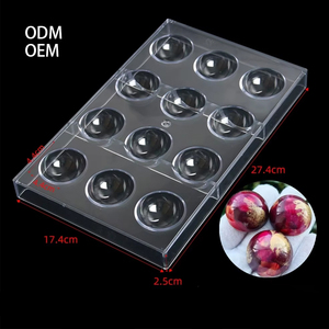 CC0100B Moule sphérique pour bonbons au chocolat fait à la main Moule en plastique et résine pour chocolat brut et savon Moule en silicone pour gâteau numéro de modèle stéréo - Product Image 1