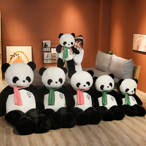Adorable Peluche de Panda Gigante <span class=keywords><strong>Nacional</strong></span>, Juguete de Peluche Blanco y Negro para Niños, Relleno de Algodón PP, 31cm-50cm - Product Image 2