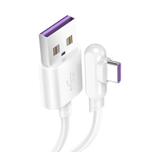 สายเคเบิลข้อศอก90องศา USB Type C 5A USB 2.0ชาร์จเร็วสำหรับ Xiaomi Samsung OPPO <span class=keywords><strong>OnePlus</strong></span> สายเคเบิลข้อมูล2M Type C - Product Image 1