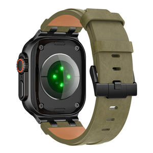 Bracelets de montre en cuir de première qualité pour Apple Watch Ultra 2 49 mm, séries 11, 10, 9, 8, 46 mm, bracelet sport en cuir Crazy Horse - Product Image 6