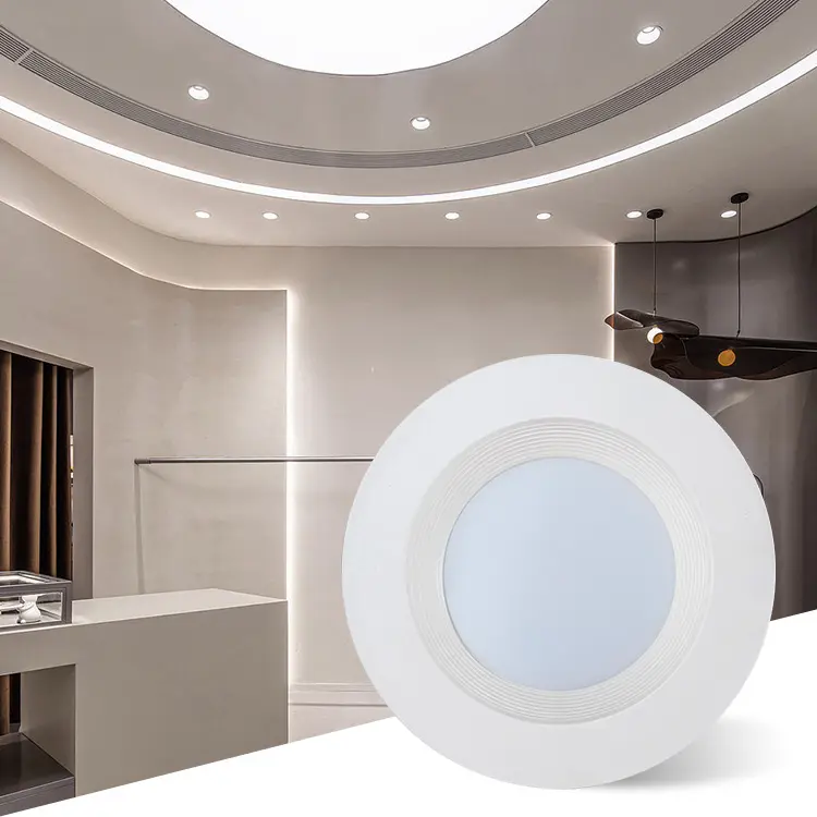 Carcasas de una pieza abajo luz 9W 12W Hospital apartamento empotrado punto ajustable ETL Led DOB Downlight