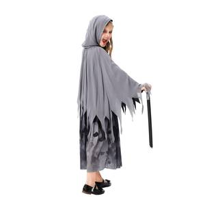 Cape de déguisement d'Halloween pour enfants, Robe de Grim Reaper, Costume amusant de grand-mère, Tenue de scène pour fête costumée - Product Image 3