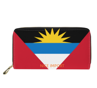 Dompet Bendera Antigua Dompet Panjang Kulit Dengan Kapasitas Besar Dompet Kulit Cocok untuk Wanita Perjalanan Penggunaan Sehari-hari