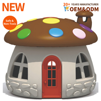 Équipements de jeux d'extérieur |   Maison de jeu pour enfants sur le thème des champignons |   Utilisation en maternelle pour les enfants de 2 à 8 ans, utilisation en extérieur |   Certifié CE