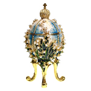 New arrival Russian faberge egg jewelry box metal Gift for Christmas gifts(QF2987)