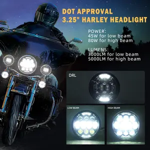 Motorfiets Verlichtingssystemen Led 7 Inch Koplampen Iluminacin Motocicleta Voor Harley Davidson Led Koplampen Voor Motorfiets