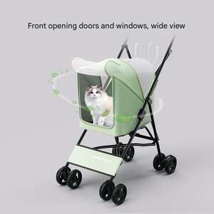 Açık yürüyüş taşıyıcı için <span class=keywords><strong>2025</strong></span> fabrika kompakt katlanabilir evcil hayvan arabası köpek kedi sepeti - Product Image 4