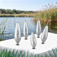Plombs de pêche en fer en forme de goutte d'eau à anneau fendu de 10g à 400g pour la pêche en eau salée, la pêche en surfcasting et la pêche en bateau