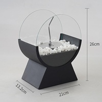 Brasero de table portable en acier pour intérieur et extérieur, foyer moderne à bioéthanol à combustion propre sans conduit pour l'extérieur