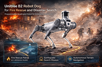 Robot chien quadrupède à roues Unitrees B2 B2-W, protection IP67, mode hybride roue-jambe, charge utile lourde, industriel, en stock