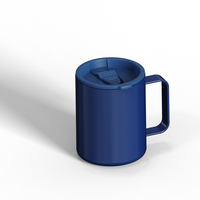 Mug à café isotherme en acier inoxydable 304 avec logo personnalisé, poignée et couvercle, tasse de voyage à double paroi, garde au chaud 6h et au froid 12h