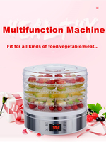 Sécheuse à légumes et fruits, déshydrateur électrique numérique domestique, machine à déshydrater, 5 couches, sécheuse alimentaire DIY avec minuterie