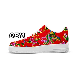 Oem Custom Doodle Logo Retro 4 Lage Sneakers Zachte Comfortabele Designer Sneakers Origineel Lederen Runner Tatic Shoes Heren