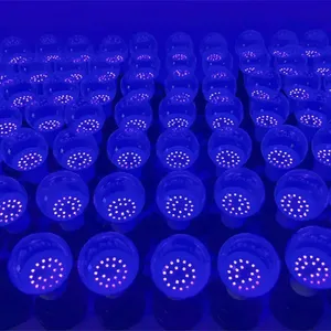 Bombillas de luz negra 12W LED para Halloween 395nm <span class=keywords><strong>UV</strong></span> lámpara negra A19 Blacklight para fiesta brillante en pintura corporal oscura cartel fluorescente - Product Image 2