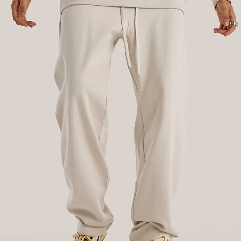 400 GSM Katun Berat Pria Celana Keringat Celana Polos Bulu Katun Pria Oversize Joggers Sweatpants