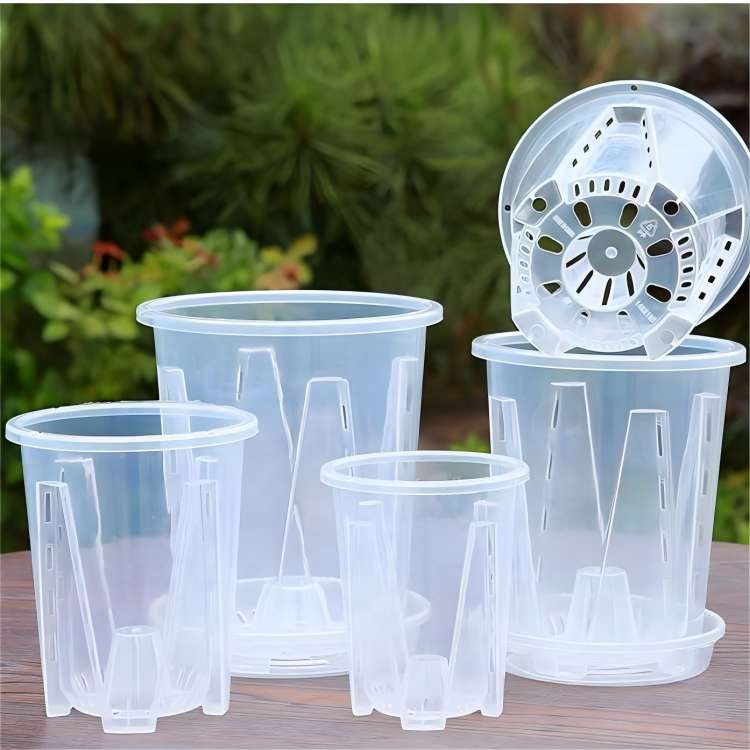 Eco-friendly 30-Gallon Clear Nursery Pots for Plant Growth