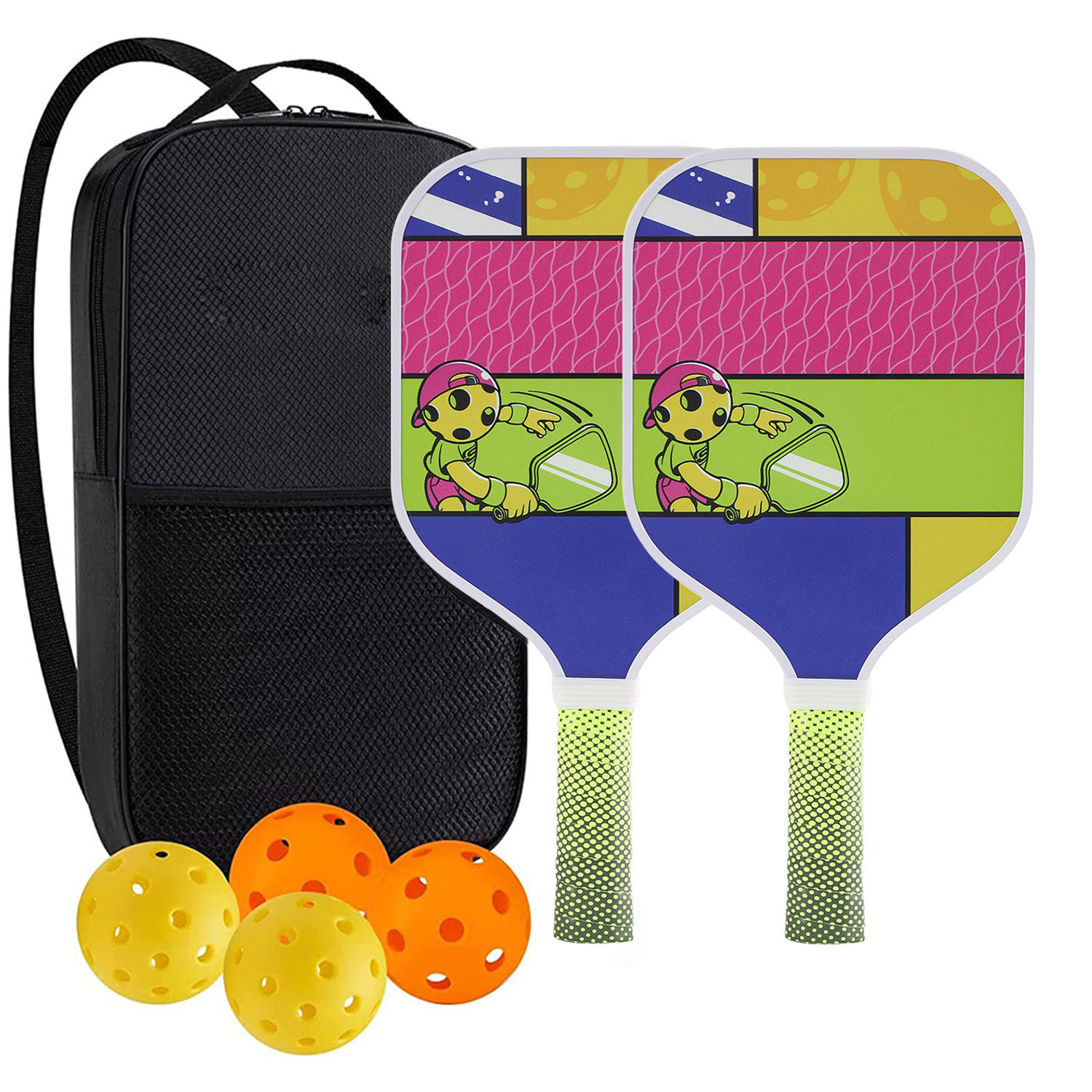 2 raquettes, 4 balles, 1 paquet [Kids' RT-004]