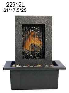 Luce a LED da tavolo per interni fontana per la casa decorativa in resina per esterni ornamenti per il relax in pietra per meditazione da tavolo fontana - Product Image 4