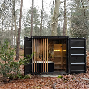 Sauna Esterna Tradizionale di Lusso in Legno Massiccio con Infrarossi 6kw per 2 3 4 6 Persone per Uso Invernale - Product Image 5