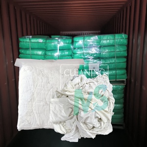 Chiffons en coton blanc écologiques, en fibres de coton traitées, pour le nettoyage et le dépoussiérage, pour la préparation et l'entretien des surfaces de chantiers navals - Product Image 1