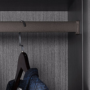 <b>Wardrobe</b> <b>Hanging</b> Rod Fixed Single Bar Adjustable Clothes Rack For Cabinet Storage Home Use - Product Image 2