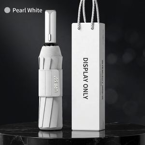 Sombrilla de Protección UV Automática Modelo 2026, Apertura Rápida, Mango de Color Contrastante, Diseño de Tres Pliegues, Logotipo Personalizado - Product Image 2