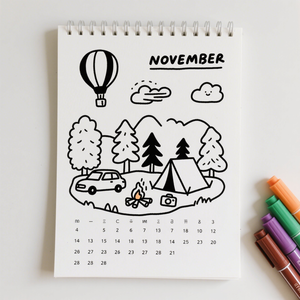 Personnalisé 2026 Coloriage Bobine Reliure <span class=keywords><strong>Calendrier</strong></span> Mural Cuty Style Voyage Thème <span class=keywords><strong>Calendrier</strong></span> De Bureau Cadeau Pour Les Enfants - Product Image 3