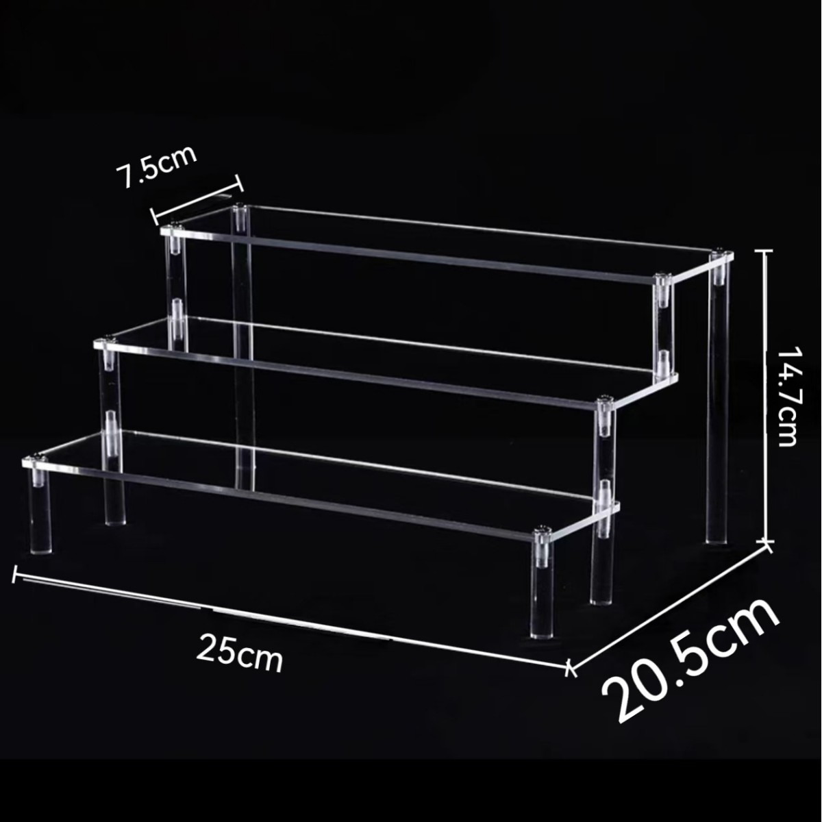 Le panneau transparent à 3 couches mesure 24,6 x 7,6 cm.