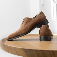 Großhandel stilvolle Kuh Wildleder Büro formelle Schuhe Männer Hochzeit Herren schuhe für Büro Custom ized Schnür Party Kleid Schuhe Männer