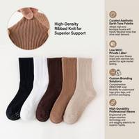 Chaussettes de yoga et de danse pour femmes, antidérapantes, avec logo personnalisé, certifiées OEKO Tex100, style rétro, avec grip, pour Pilates, Barre et danse.