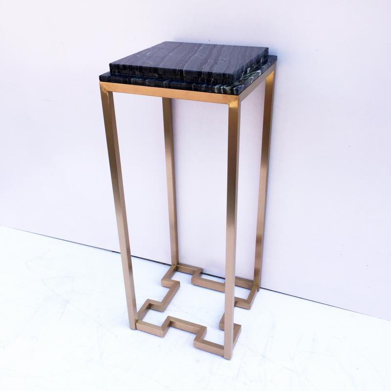 Salon Table D'appoint En Acier Inoxydable Table Basse En Marbre Moderne Coin Café Fleur De Table Organisateur