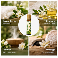 Minyak Esensial Neroli Roll On 10ml Custom OEM Private Label Grosir Aromaterapi Minyak Wangi Rollerball Perjalanan