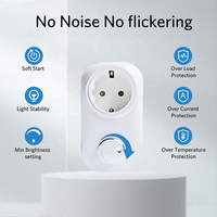 Bilihondim EU Smart Triac Rotary Switch Plug Play Dimmer 200W 1 Canal, Variateur de Luminosité à Bouton Rotatif, Contrôle Sans Fil