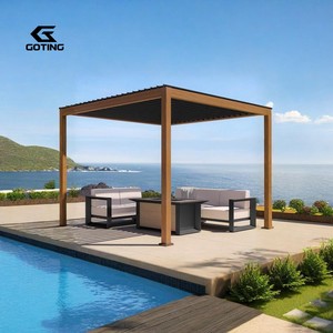 Pergola bioclimatique rétractable en aluminium d'occasion avec toit à lames pour jardin et balcon - Télécommande Écologique Taille <span class=keywords><strong>6X3</strong></span> - Product Image 3