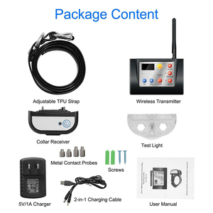 Valla inalámbrica para perros <span class=keywords><strong>Collar</strong></span> de entrenamiento eléctrico para exteriores Sistema de contención de mascotas 2 en 1 para Cat <span class=keywords><strong>Safe</strong></span> - Product Image 3