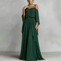 Robe maxi élégante pour femmes, design élégant et tissu en tulle plissé pour l'été, vente en gros