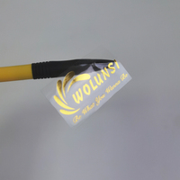 Étiquettes autocollantes personnalisées en vinyle transparent avec dorure à chaud, rouleau imperméable, logo personnalisé, pour bougies et artisanat