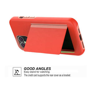 Couverture arrière de téléphone portable portefeuille étui de téléphone insertion de carte pour <span class=keywords><strong>iPhone</strong></span> 11 <span class=keywords><strong>12</strong></span> 13 14 Max 15 16 Pro 17 Air caché porte-carte antichoc - Product Image 4