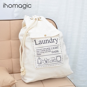 Fabric Prevent Splashing <strong>Laundry</strong> Bag <strong>Large</strong> Capacity Drawing String <strong>Laundry</strong> Bag Cotton Shoulder <strong>Laundry</strong> <strong>Hamper</strong> - Product Image 2