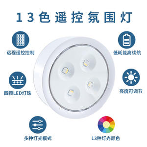 Luz LED para Gabinete T048C, Funciona con Batería, Regulable, RGBW, Montaje en Superficie, Luz Nocturna Portátil, Iluminación Ambiental - Product Image 5