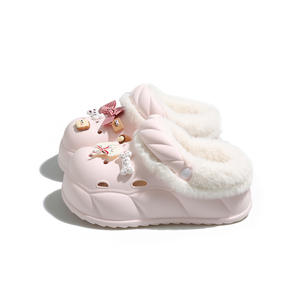Pantuflas Clásicas de Invierno con Punta Cerrada, Antideslizantes, Suela Suave, Transpirables, Antiolor, Cálidas, Aisladas, con Parte Superior y Forro de Algodón, para Uso Doméstico - Product Image 1