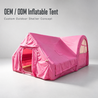 Tente de camping gonflable, tente pneumatique, abri extérieur portable avec pompe à air, sac de rangement, kit de réparation, OEM ODM