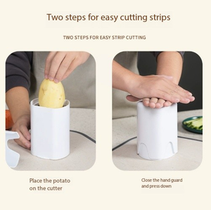 घरेलू रसोई के लिए बहुक्रियाशील मैनुअल फल सब्जी कटर, पोर्टेबल आसान ऑपरेशन स्लिसर फ्रेंच फ्राइज़ आलू के लिए एकदम सही - Product Image 2