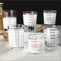 30/60/90Ml Glazen Maatbeker Met Schaal Leveringen Espresso Shot Glas Vloeistof Glas Onskop Keuken meten Tool