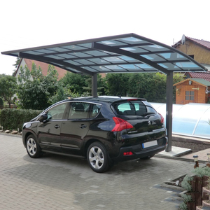Modern Aluminum Car Port Kit Polycarbonate <strong>Roof</strong> for Outdoor Car Parking-Customizable Size Waterproof Nature 15-Year Warranty - Product Image 4